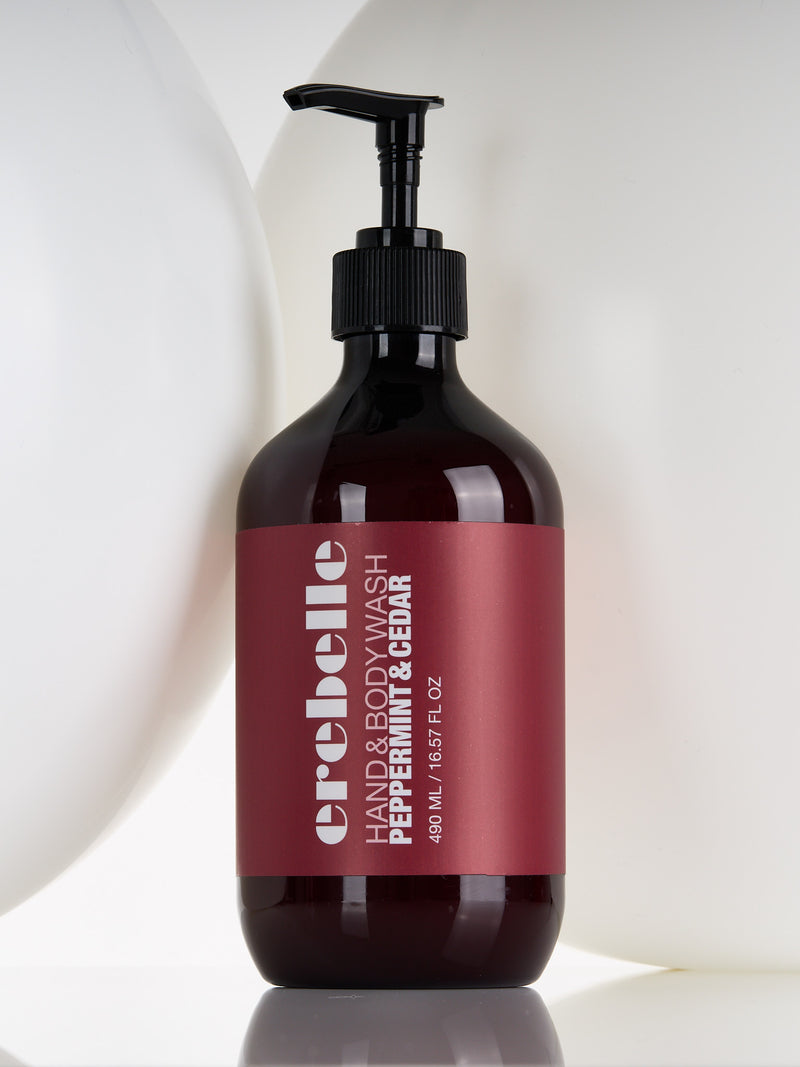 Hand & Body Wash, Peppermint & Dark Cedar
