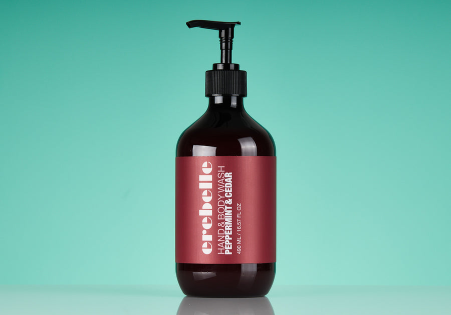 Hand & Body Wash, Peppermint & Dark Cedar