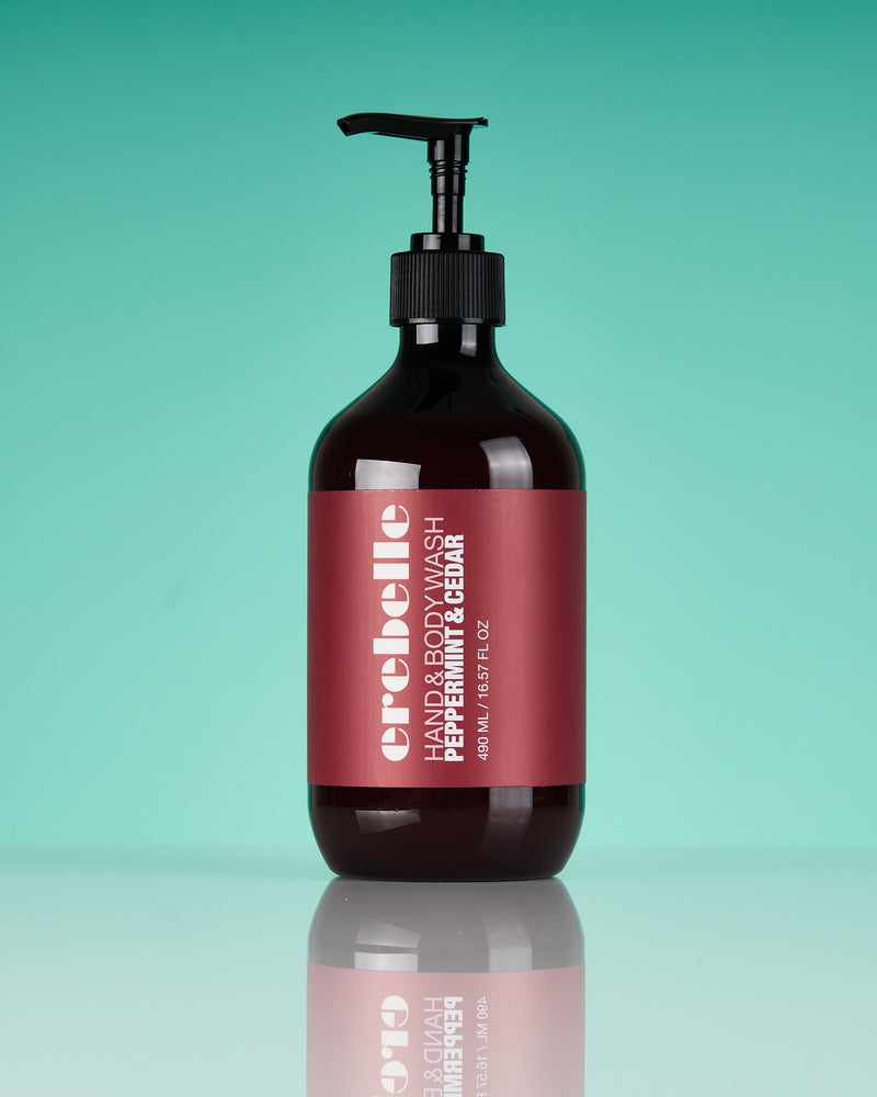 Hand & Body Wash, Peppermint & Dark Cedar